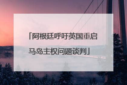 阿根廷呼吁英国重启马岛主权问题谈判