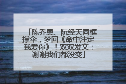 陈乔恩、阮经天同框撑伞，梦回《命中注定我爱你》！双双发文：谢谢我们都没变