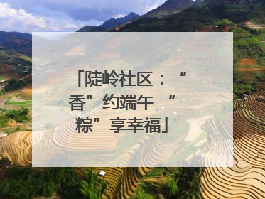 陡岭社区：“香”约端午 “粽”享幸福