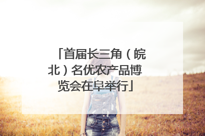 首届长三角（皖北）名优农产品博览会在阜举行