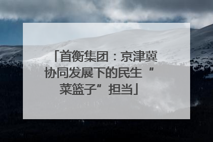 首衡集团：京津冀协同发展下的民生“菜篮子”担当