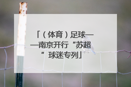 （体育）足球——南京开行“苏超”球迷专列