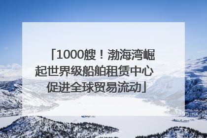 1000艘！渤海湾崛起世界级船舶租赁中心 促进全球贸易流动
