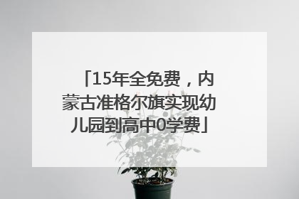 15年全免费，内蒙古准格尔旗实现幼儿园到高中0学费
