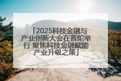 2025科技金融与产业创新大会在普陀举行 聚焦科技金融赋能产业升级之策