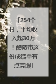 254个村，平均收入超30万！醴陵市这份成绩单有点亮眼