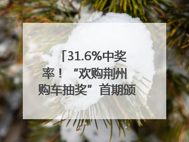31.6%中奖率！“欢购荆州 购车抽奖”首期颁奖圆满举行