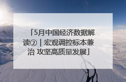 5月中国经济数据解读②｜宏观调控标本兼治 攻坚高质量发展