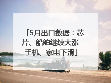 5月出口数据：芯片、船舶继续大涨 手机、家电下滑