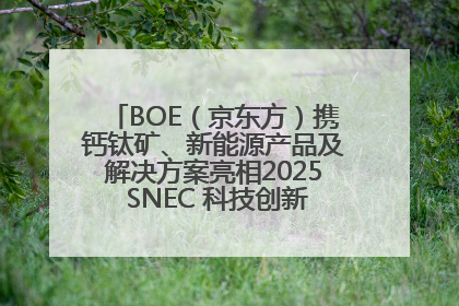BOE（京东方）携钙钛矿、新能源产品及解决方案亮相2025 SNEC 科技创新赋能行业绿色发展