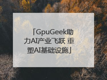 GpuGeek助力AI产业飞跃 重塑AI基础设施